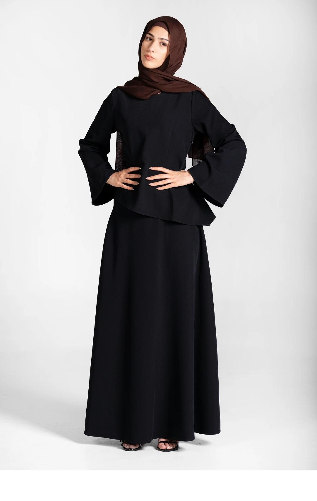 Premium Pleated Asymmetric Two-Piece Skirt Set