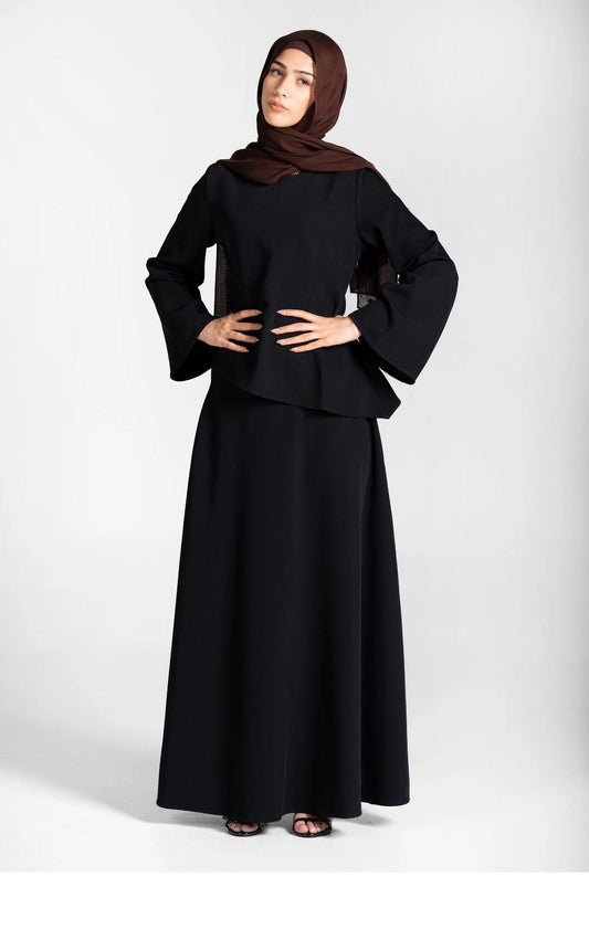 Premium Pleated Asymmetric Two-Piece Skirt Set