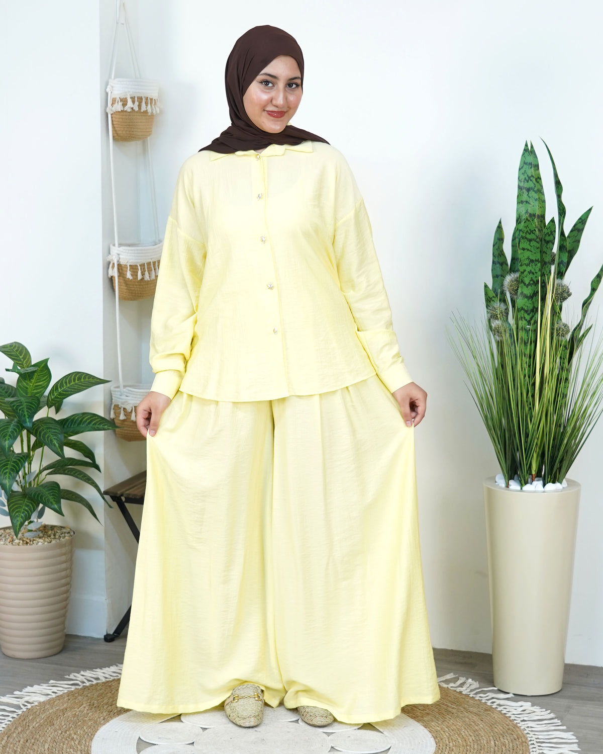 Premium Pleated Soft-Touch Two-Piece Set