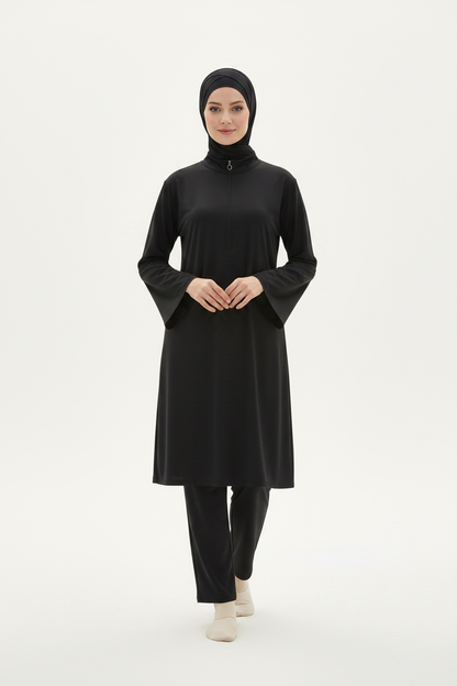 4-Piece Burkini Set - Black